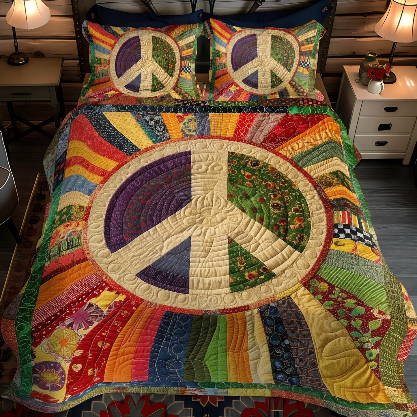 Tranquil Sun 3-Piece Quilted Bedding Set - Single (59" x 70")