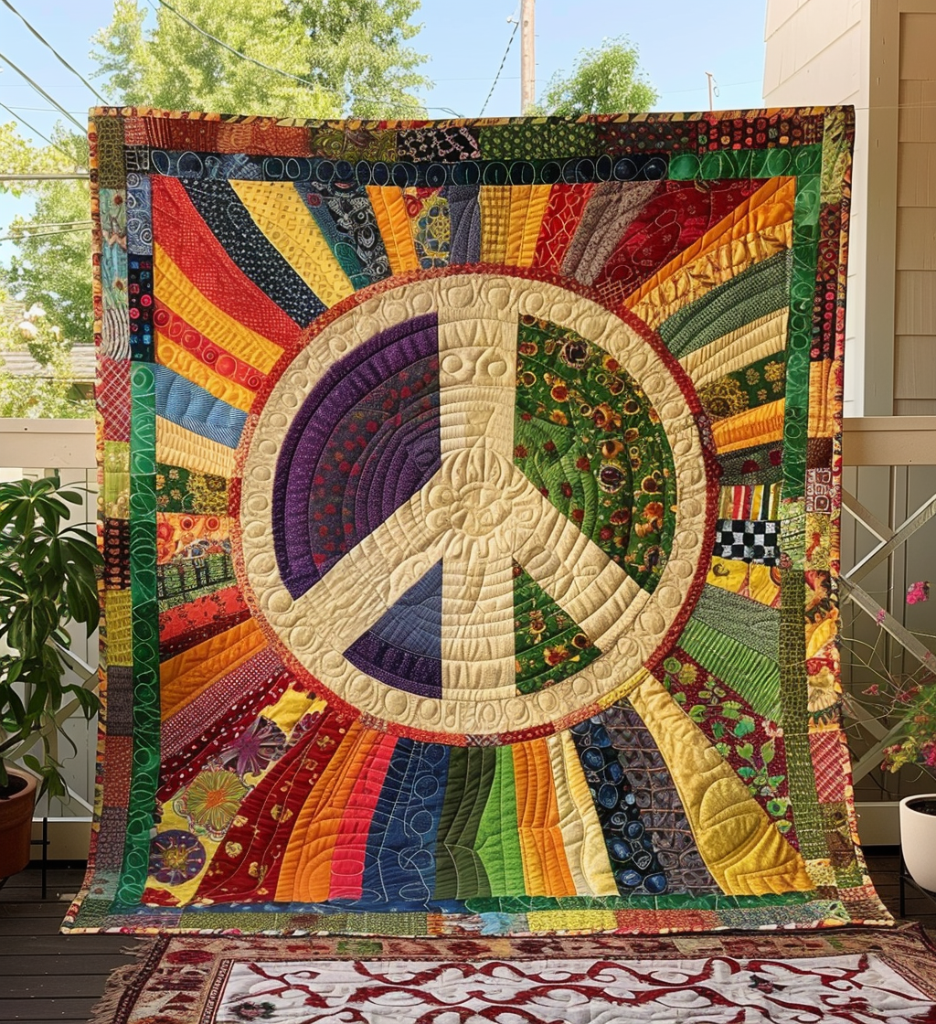 Tranquil Sun Quilted Blanket - Throw (55" x 60")