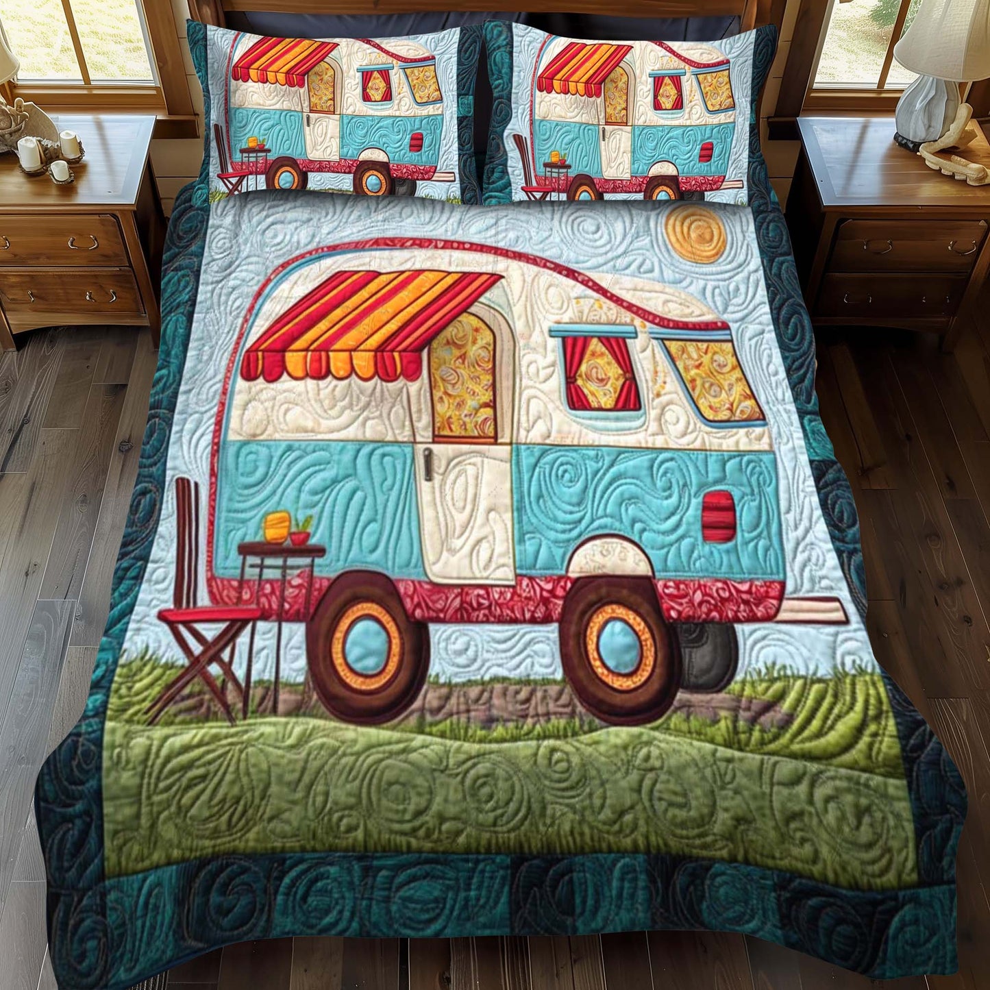 Tranquil Woods 3-Piece Quilted Bedding Set - Single (59" x 70")