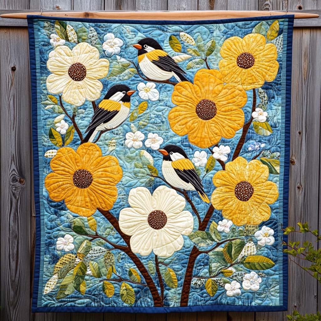 Tree Hopper Quilted Blanket - Throw (55" x 60")