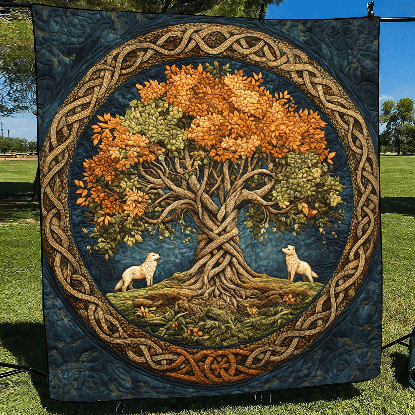 Tree Of Life Quilted Blanket - Throw (55" x 60")