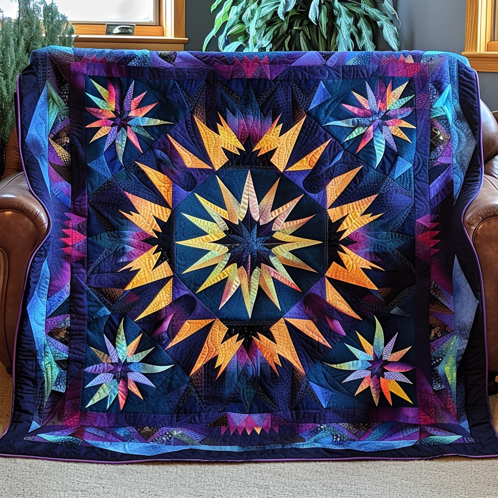 Tribal Night Quilted Blanket - Throw (55" x 60")