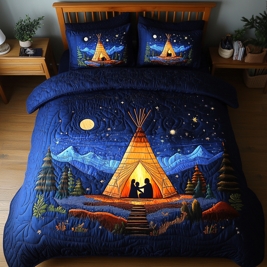 Tribal Echoes 3-Piece Quilted Bedding Set - Single (59" x 70")