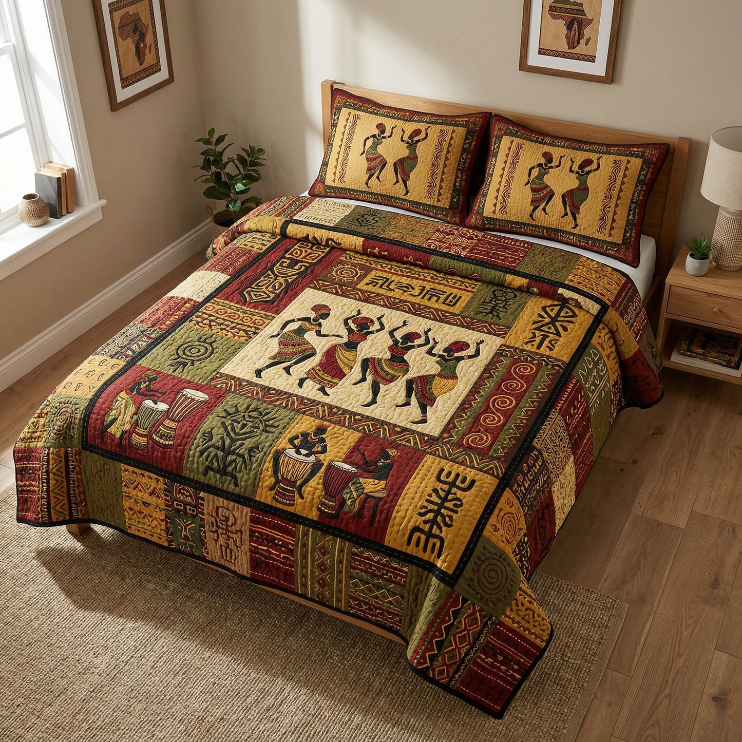 Tribal Heritage 3-Piece Quilted Bedding Set - Single (59" x 70")