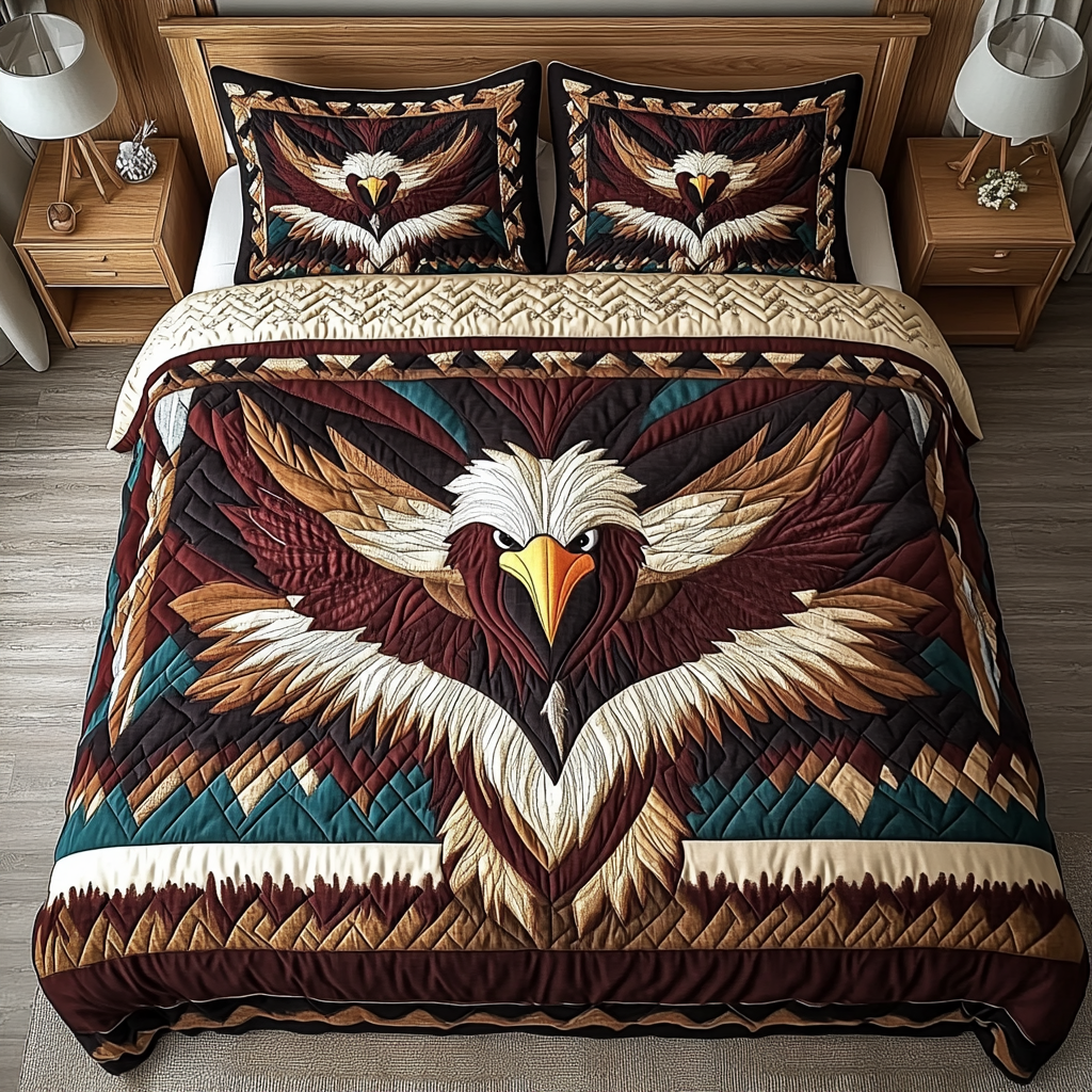 Tribal Majesty 3-Piece Quilted Bedding Set - Single (59" x 70")