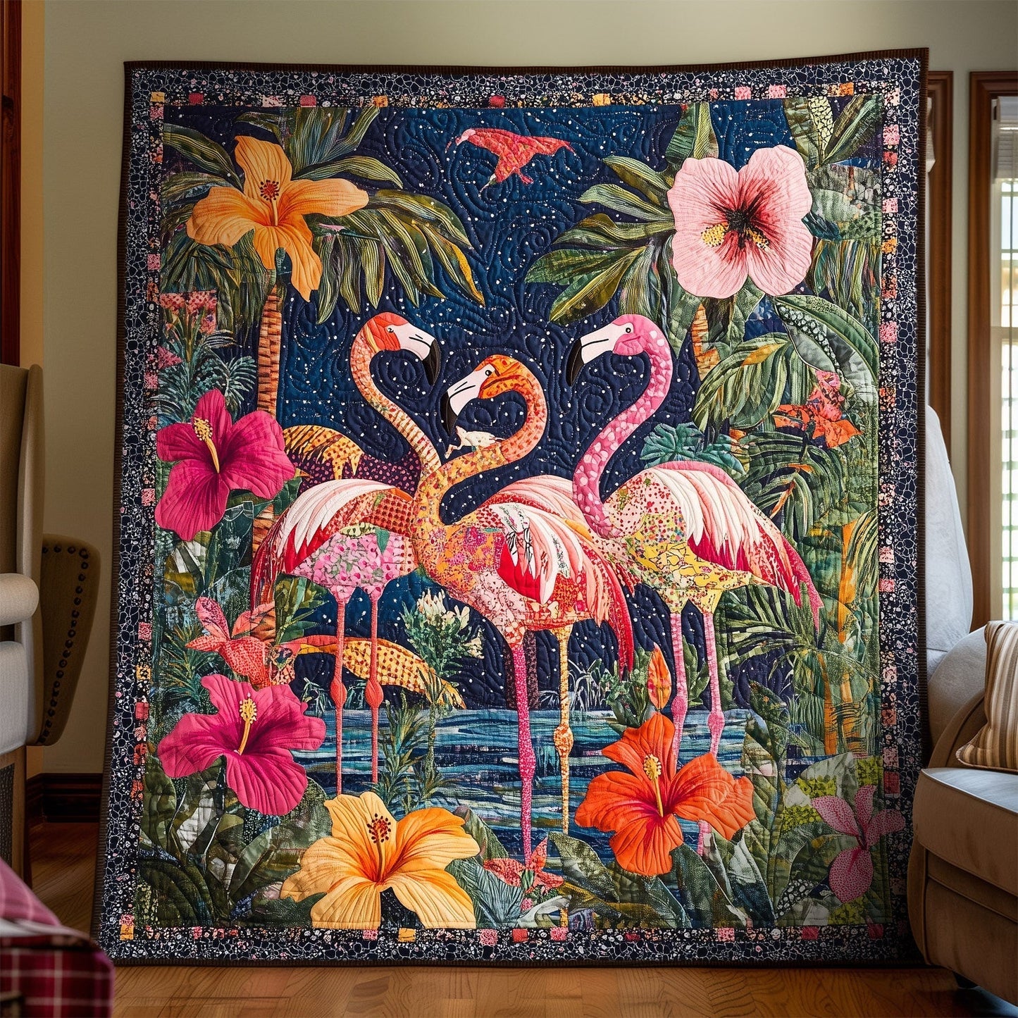 Tropical Dreams Quilted Blanket - Throw (55" x 60")