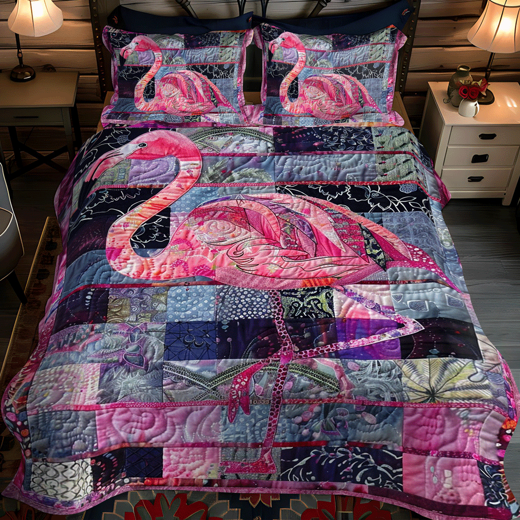 Tropical Escape 3-Piece Quilted Bedding Set - Single (59" x 70")