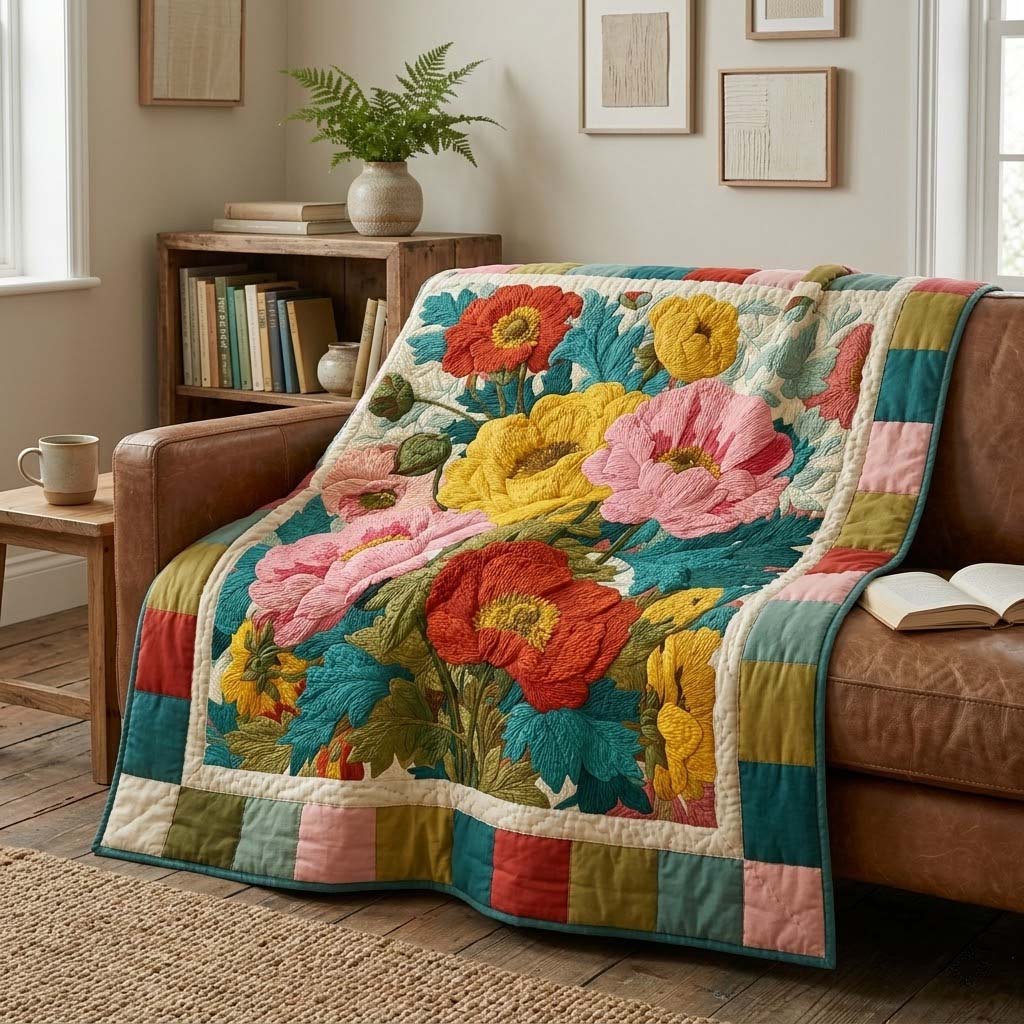 Tropical Garden Quilted Blanket - Baby (30" x 40") - Pack 1