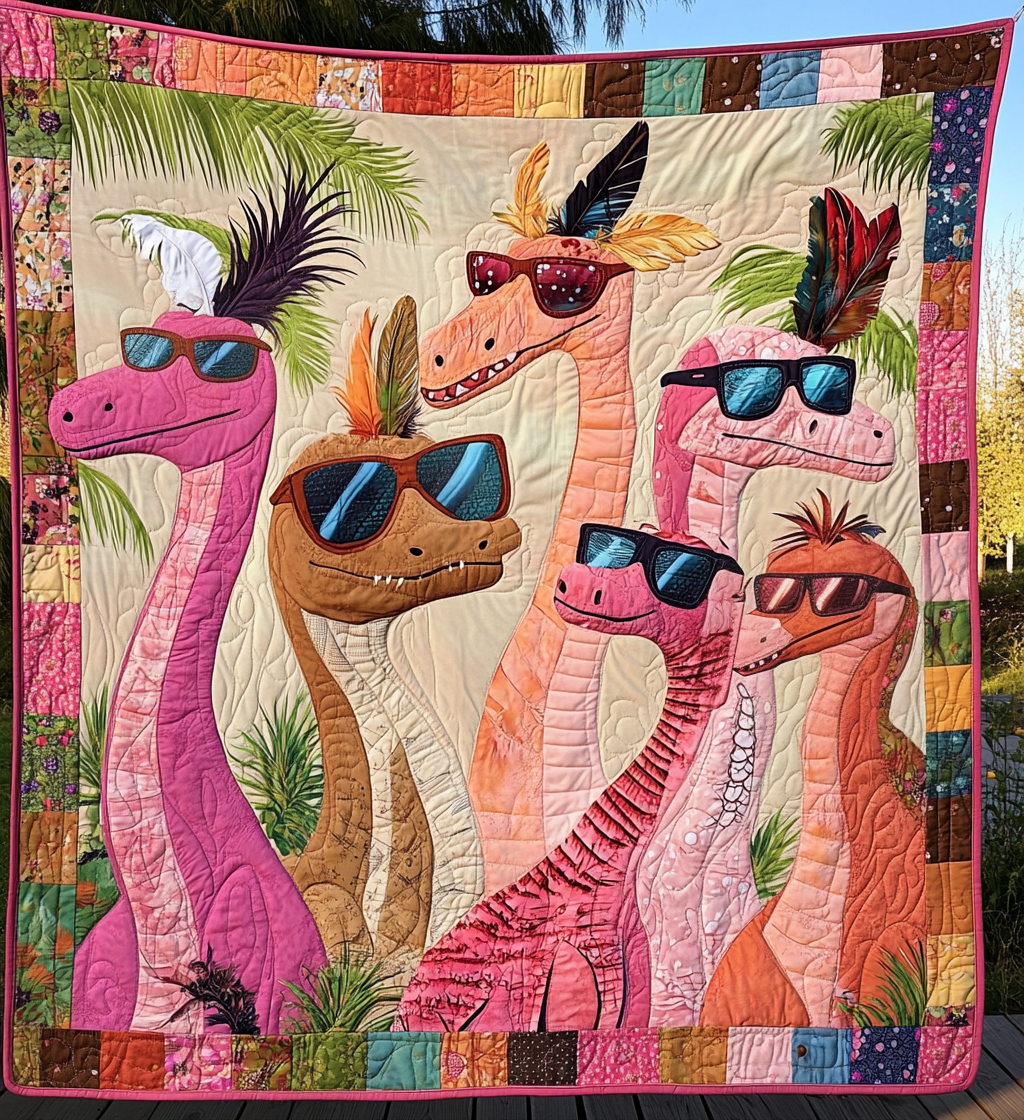 Tropical Reptiles Art Quilt Hanging - Baby (30" x 40")