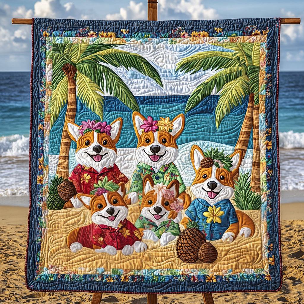 Tropical Tails Adventure Quilted Blanket - Throw (55" x 60")