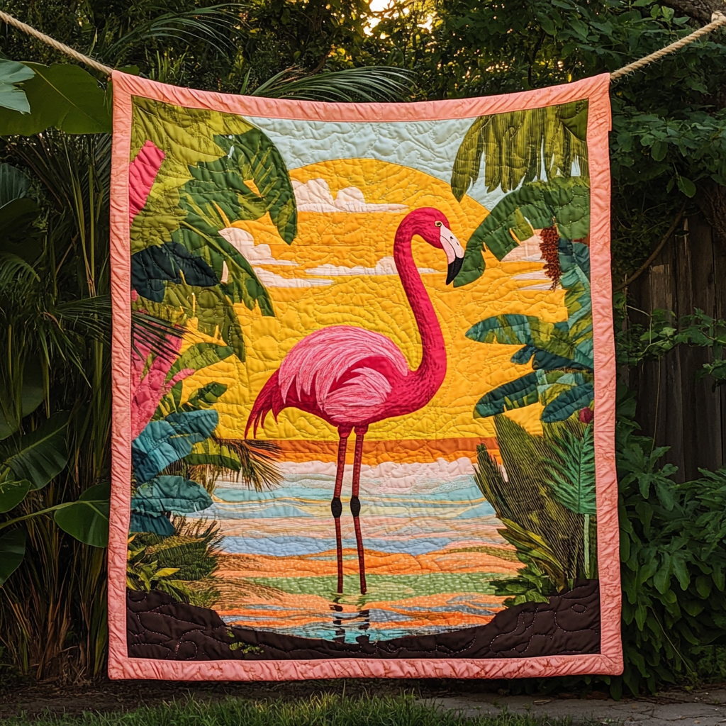 Tropical Tango Quilted Blanket - Throw (55" x 60")