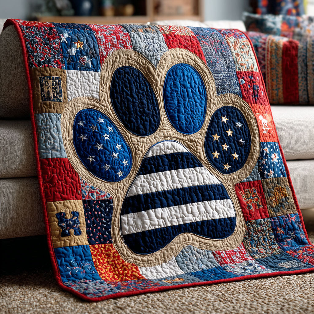 True Blue Paws Quilted Blanket - Baby (30" x 40") - Pack 1