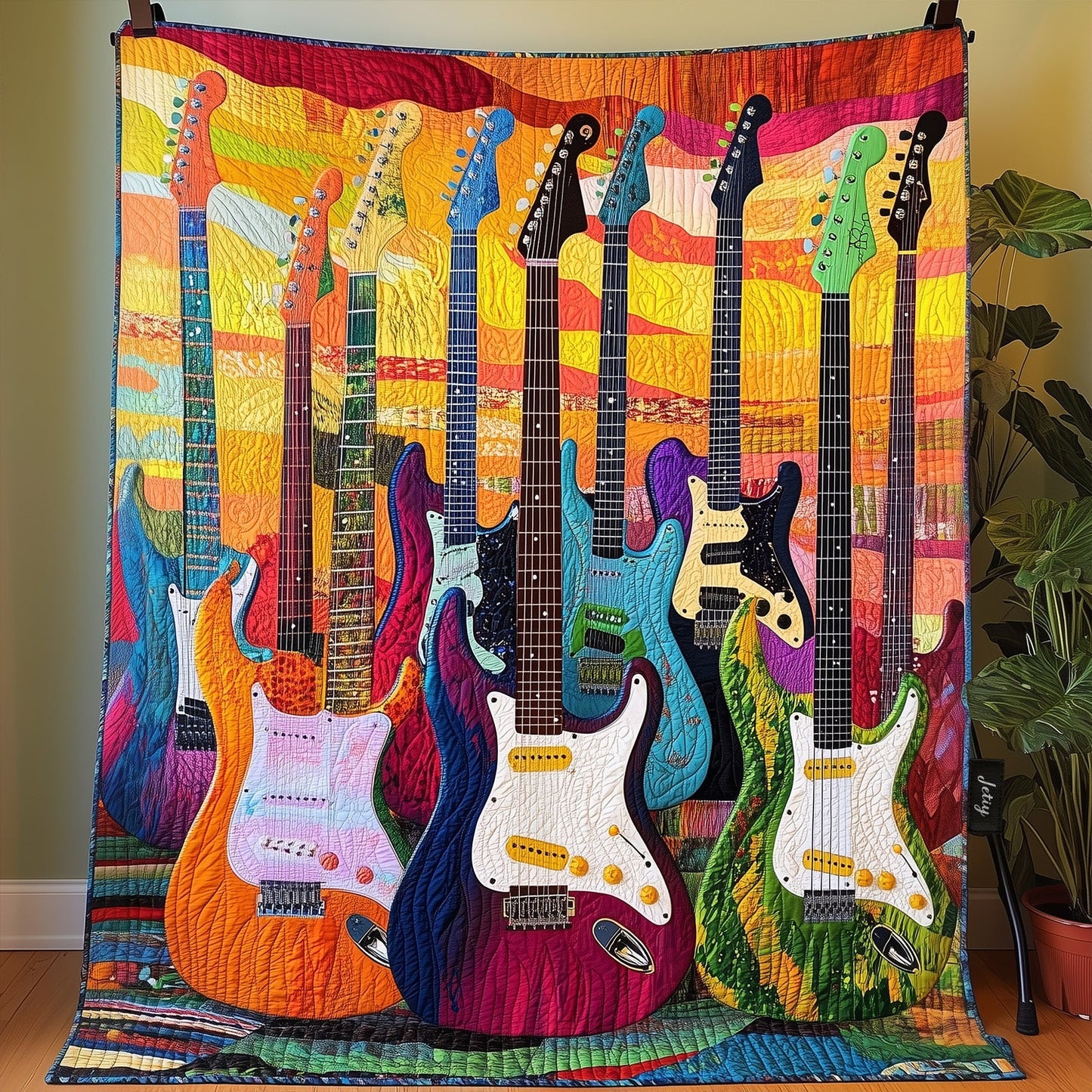 Tuned Frequencies Quilted Blanket - Throw (55" x 60")