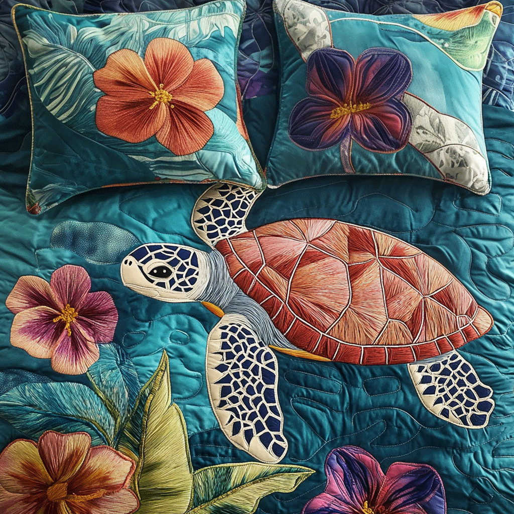Turtle Bay Comfort 3-Piece Quilted Bedding Set - Single (59" x 70")