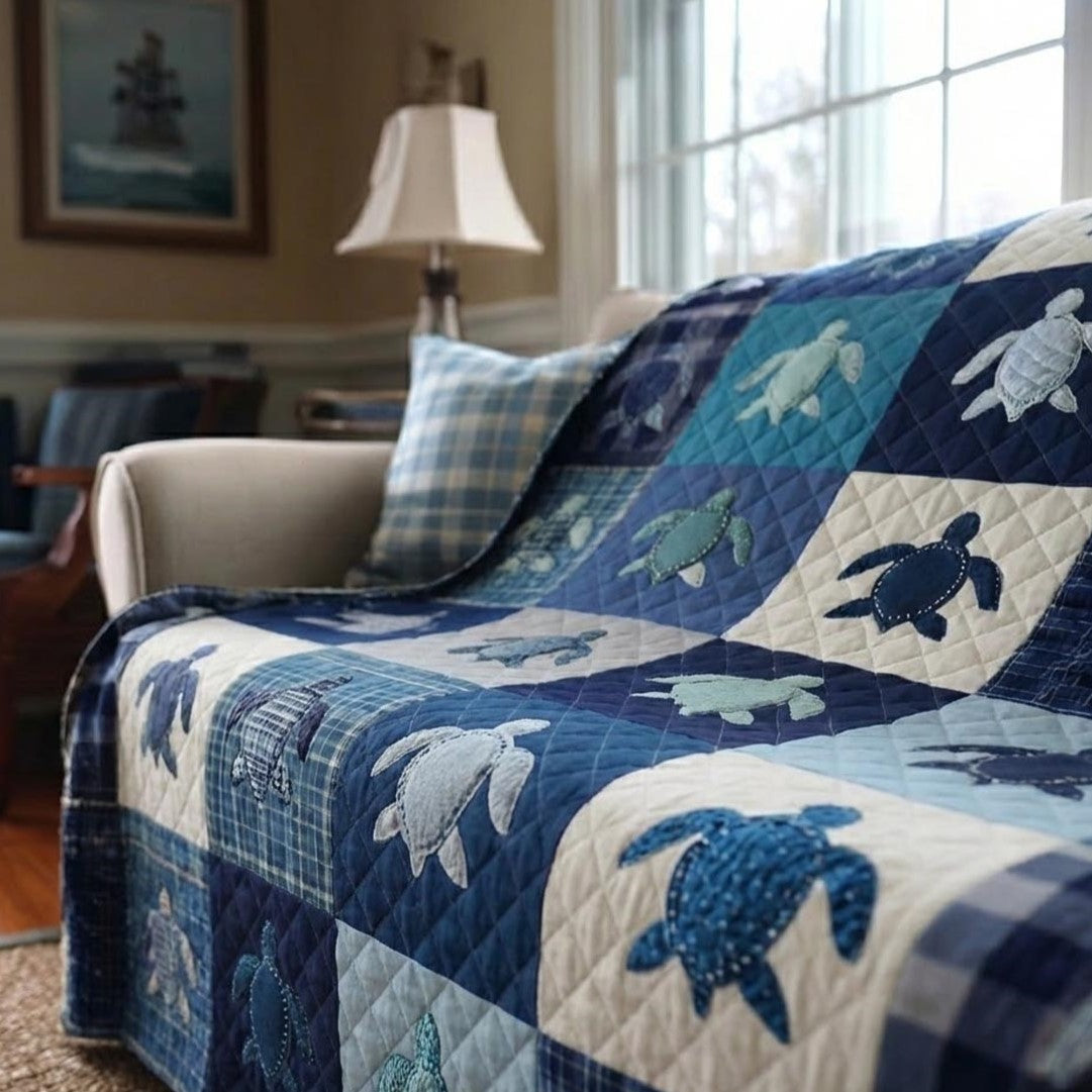 Turtle Haven Quilted Blanket - Baby (30" x 40") - Pack 1