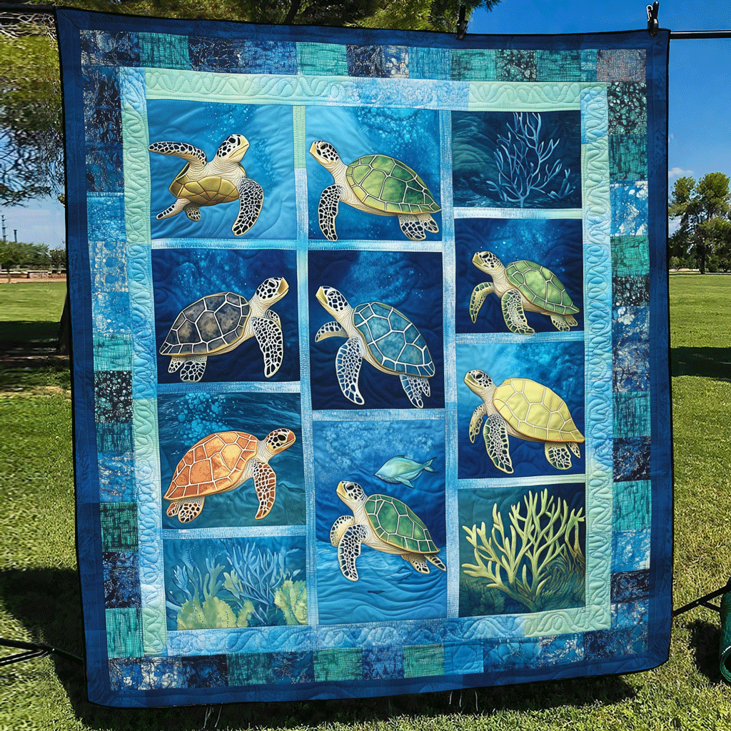 Turtle Bay Comfort Quilted Blanket - Throw (55" x 60")