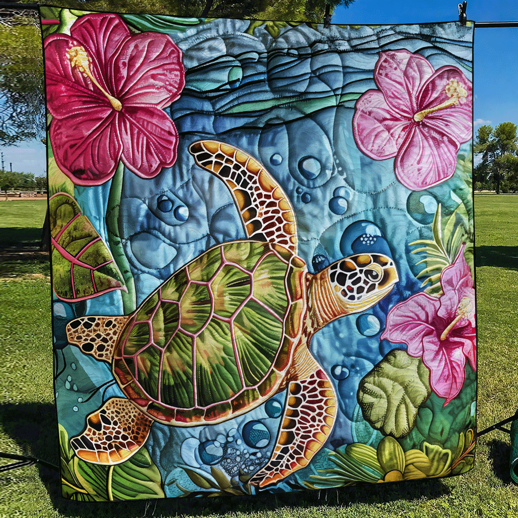 Turtle Bay Quilted Blanket - Throw (55" x 60")