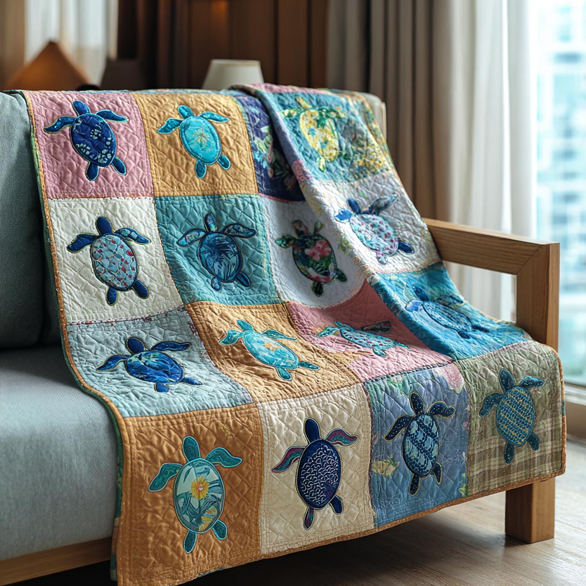 Turtle Grace Quilted Blanket - Baby (30" x 40") - Pack 1