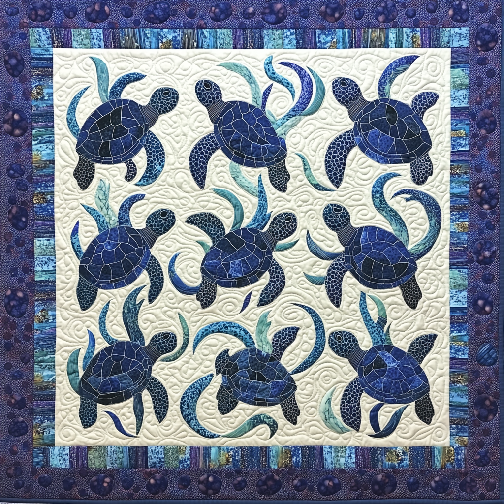 Turtle Tides Quilted Blanket - Baby (30" x 40")