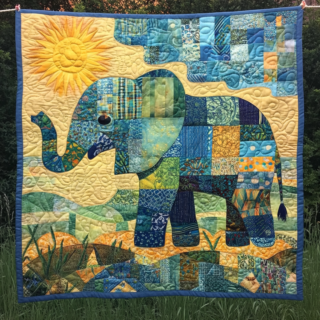Tusker Majesty Quilted Blanket - Throw (55" x 60")