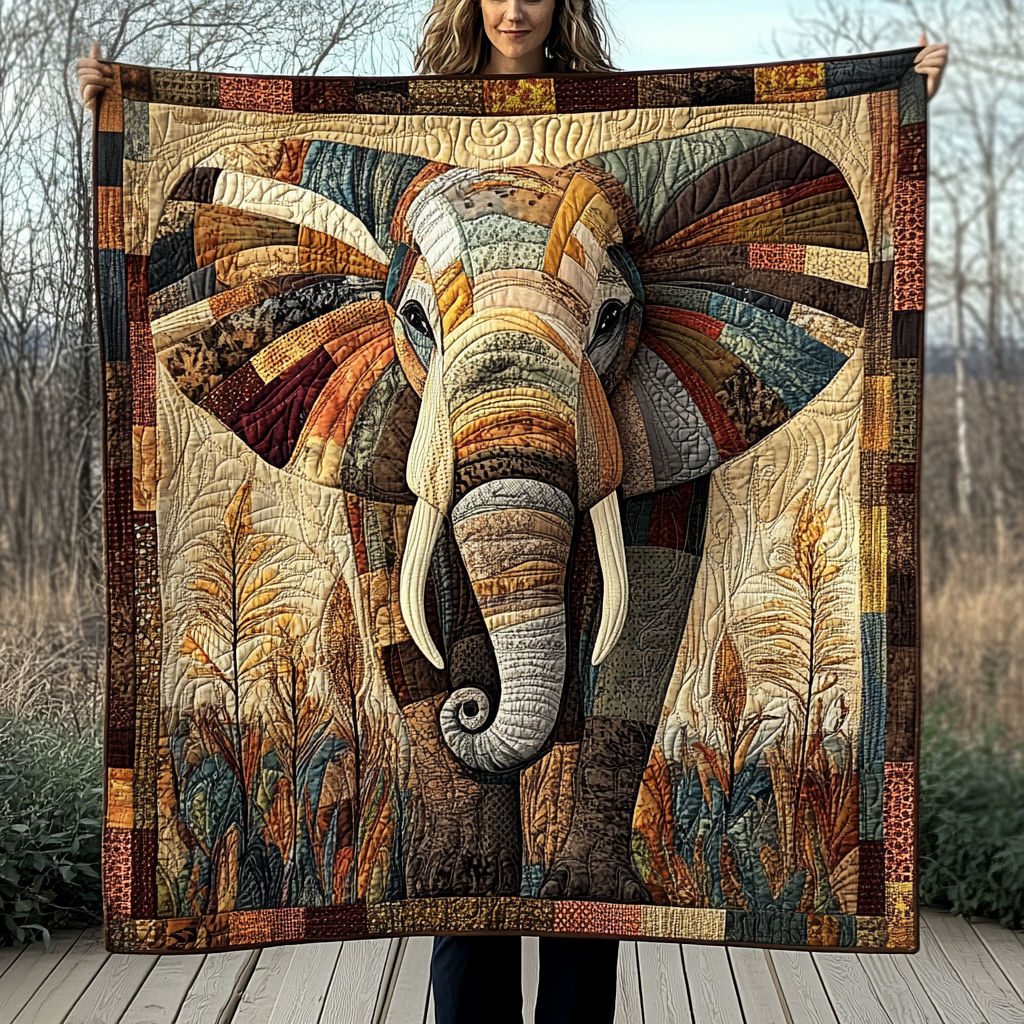 Tusker Trail Quilted Blanket - Throw (55" x 60")