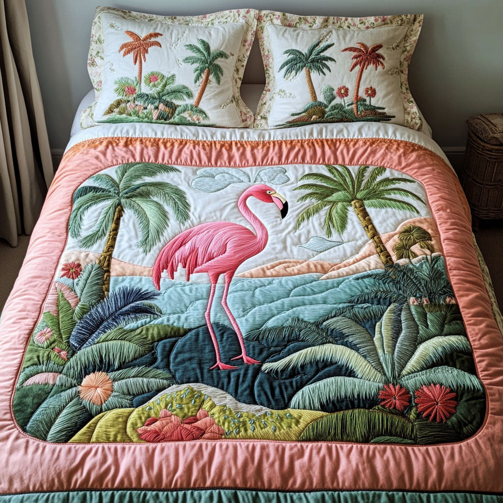 Majestic Wings 3-Piece Quilted Bedding Set - Single (59" x 70")