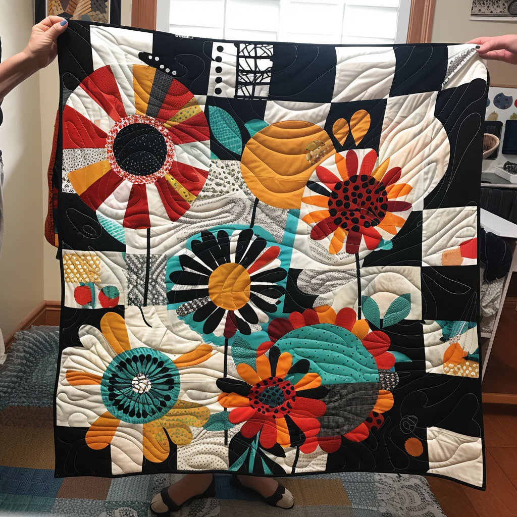 Twilight Garden Quilted Blanket - Throw (55" x 60")