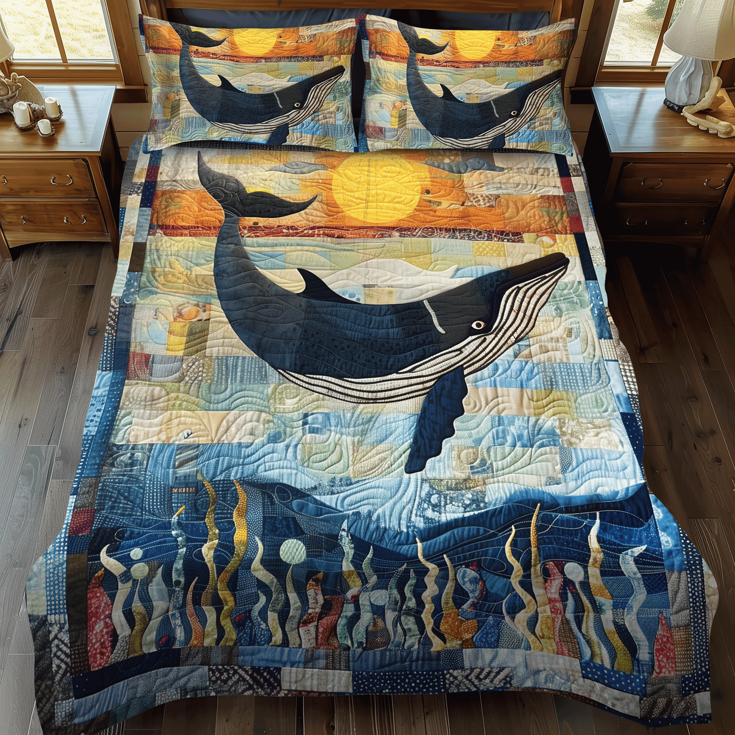 Twilight Tail Dance 3-Piece Quilted Bedding Set - Single (59" x 70")