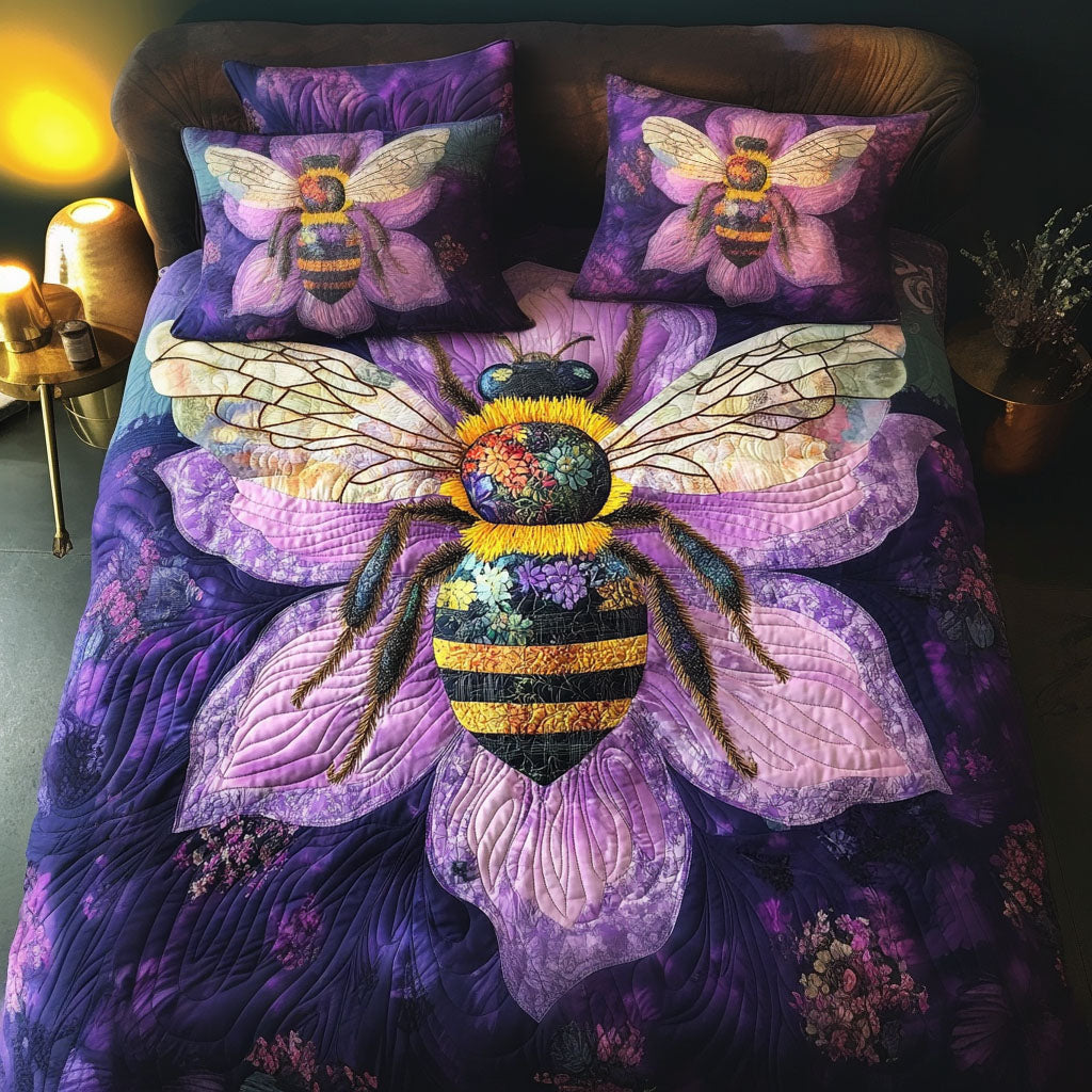 Twilight Bee 3-Piece Quilted Bedding Set - Single (59" x 70")