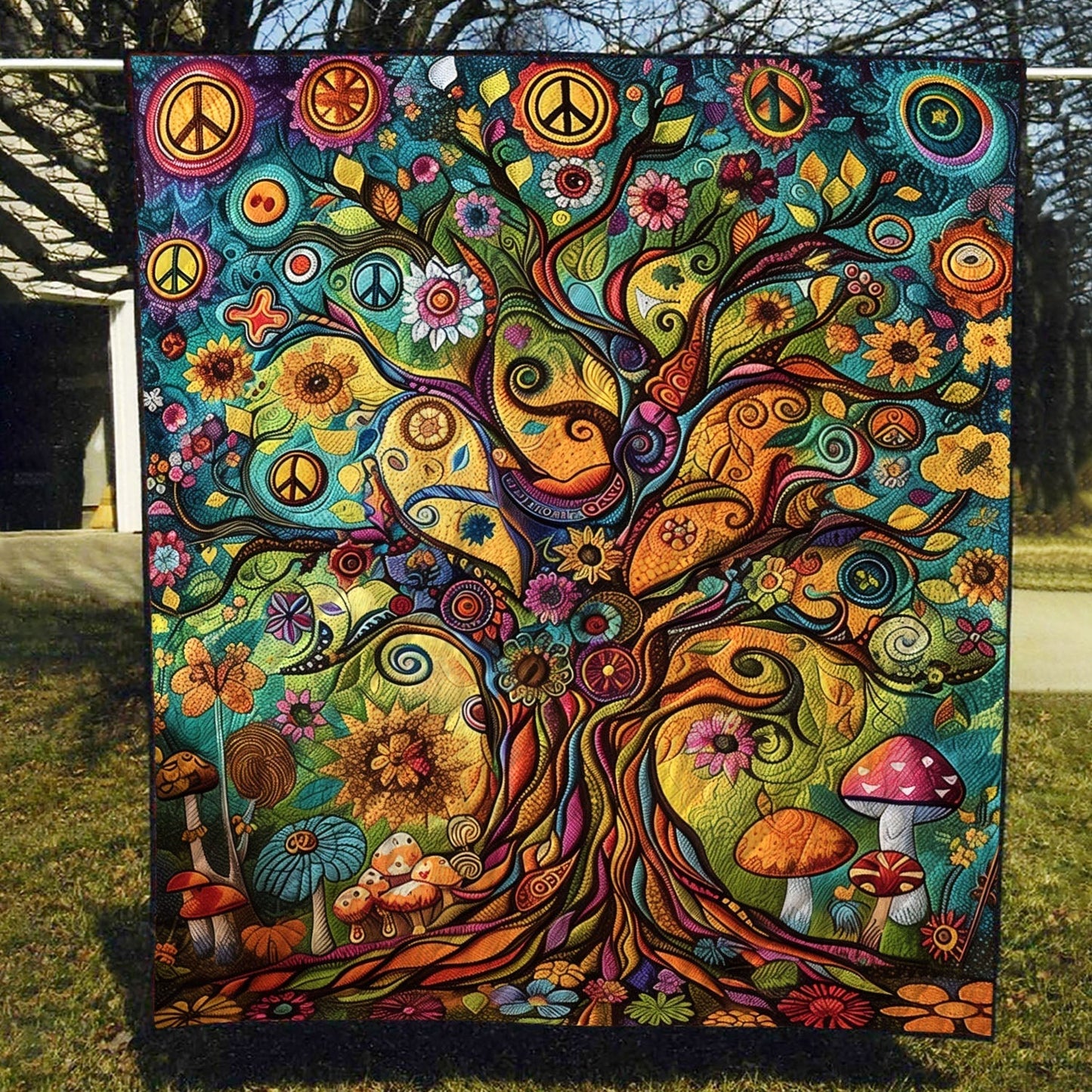 Twilight Canopy Quilted Blanket - Throw (55" x 60")
