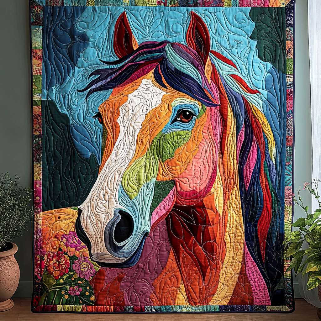 Twilight Canter Quilted Blanket - Throw (55" x 60")