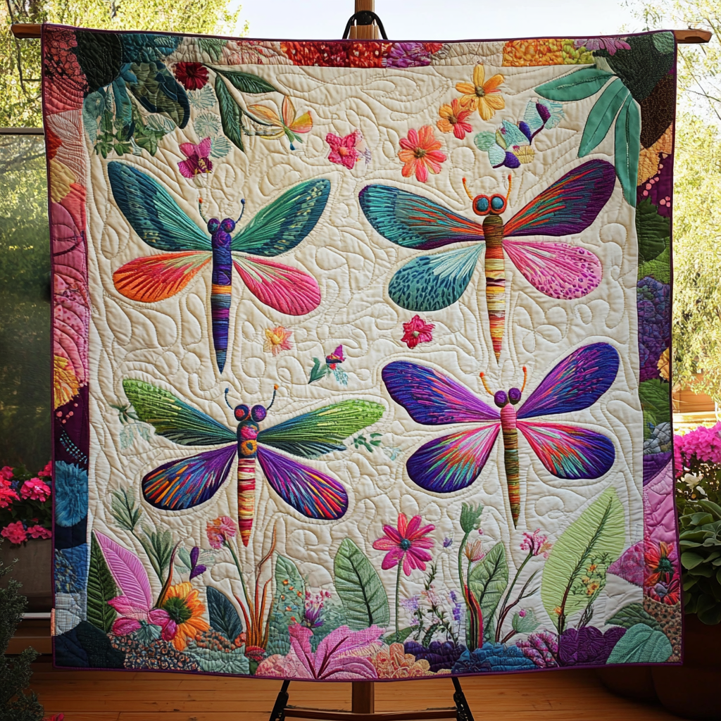 Twilight Flutters Quilted Blanket - Throw (55" x 60")