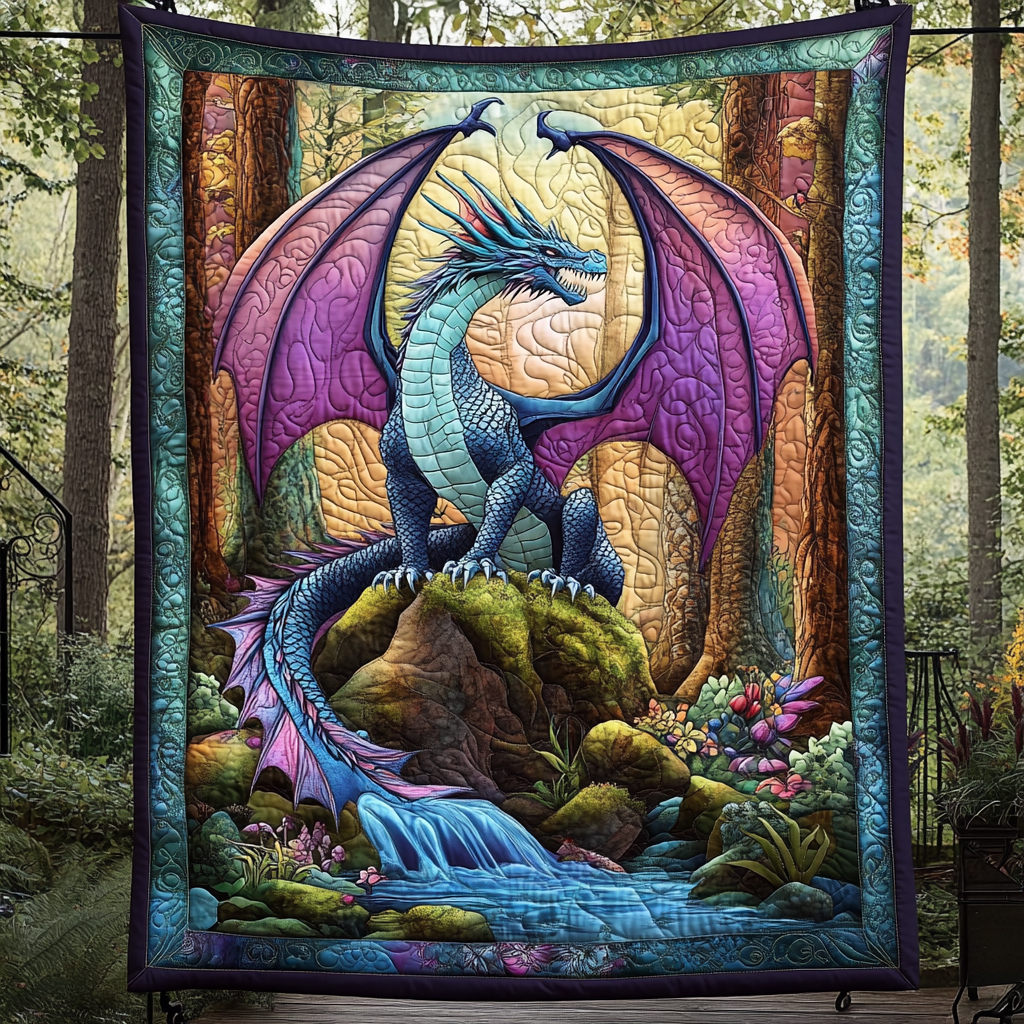 Twilight Fury Quilted Blanket - Throw (55" x 60")
