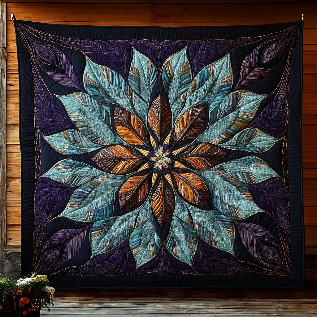 Twilight Garden Quilted Blanket - Throw (55" x 60")