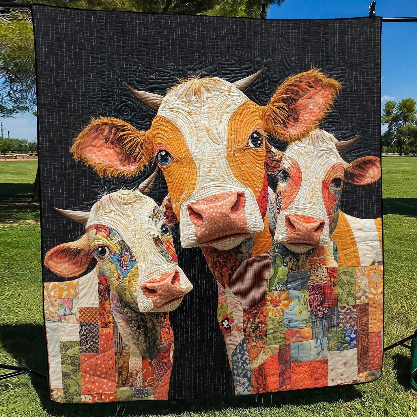 Udderly Adorable Quilted Blanket - Throw (55" x 60")