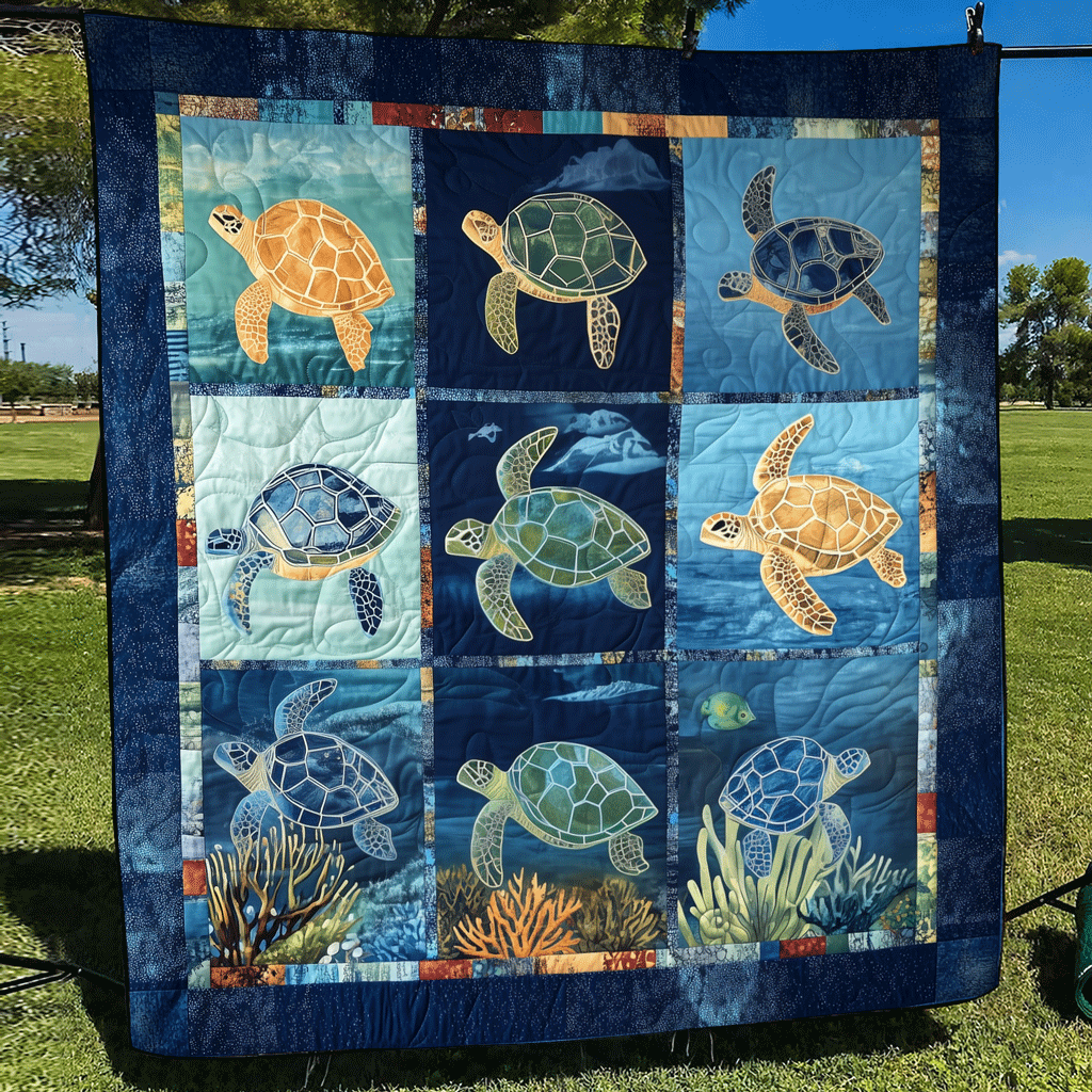 Underwater Utopia Quilted Blanket - Throw (55" x 60")