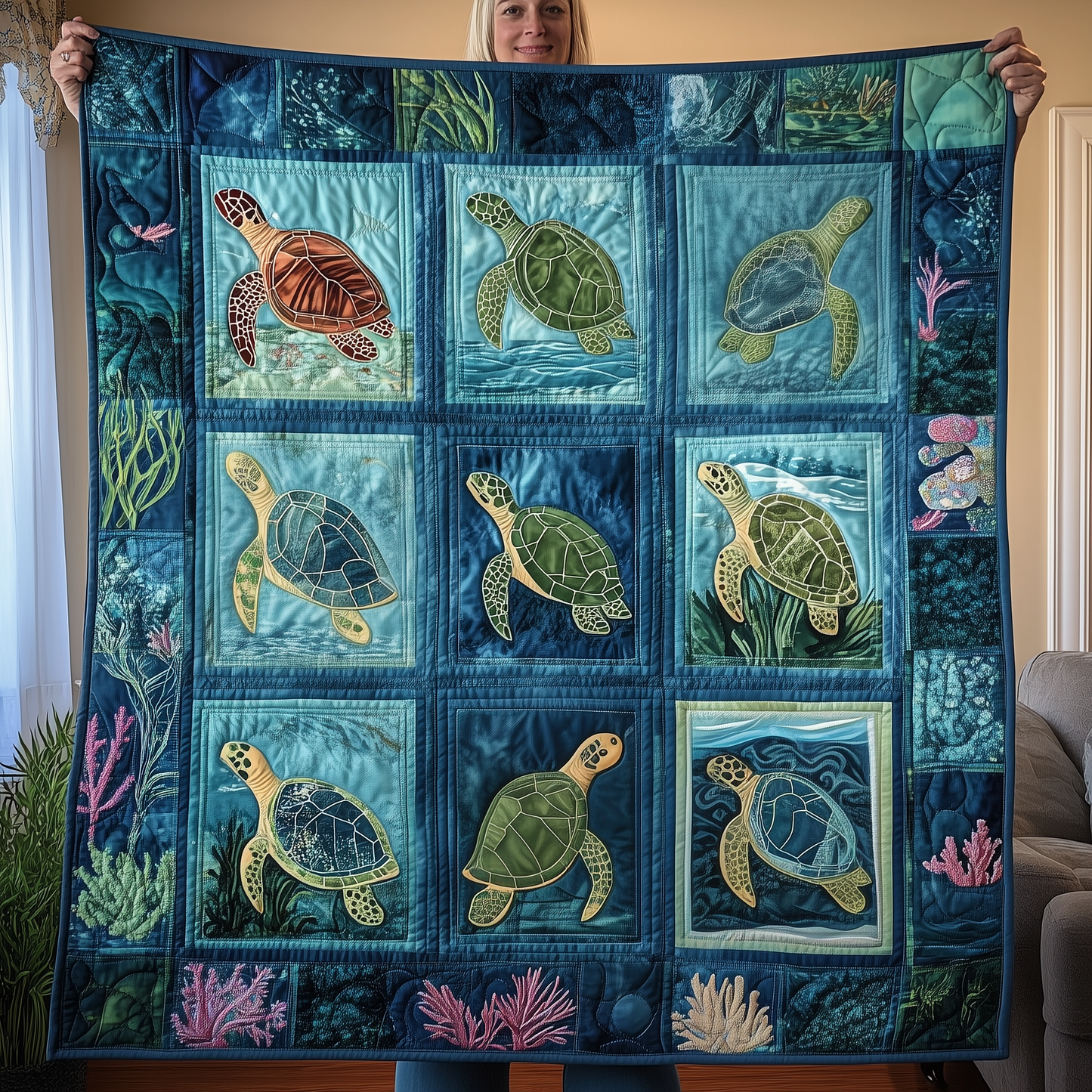 Underwater Utopia Quilted Blanket - Throw (55" x 60")