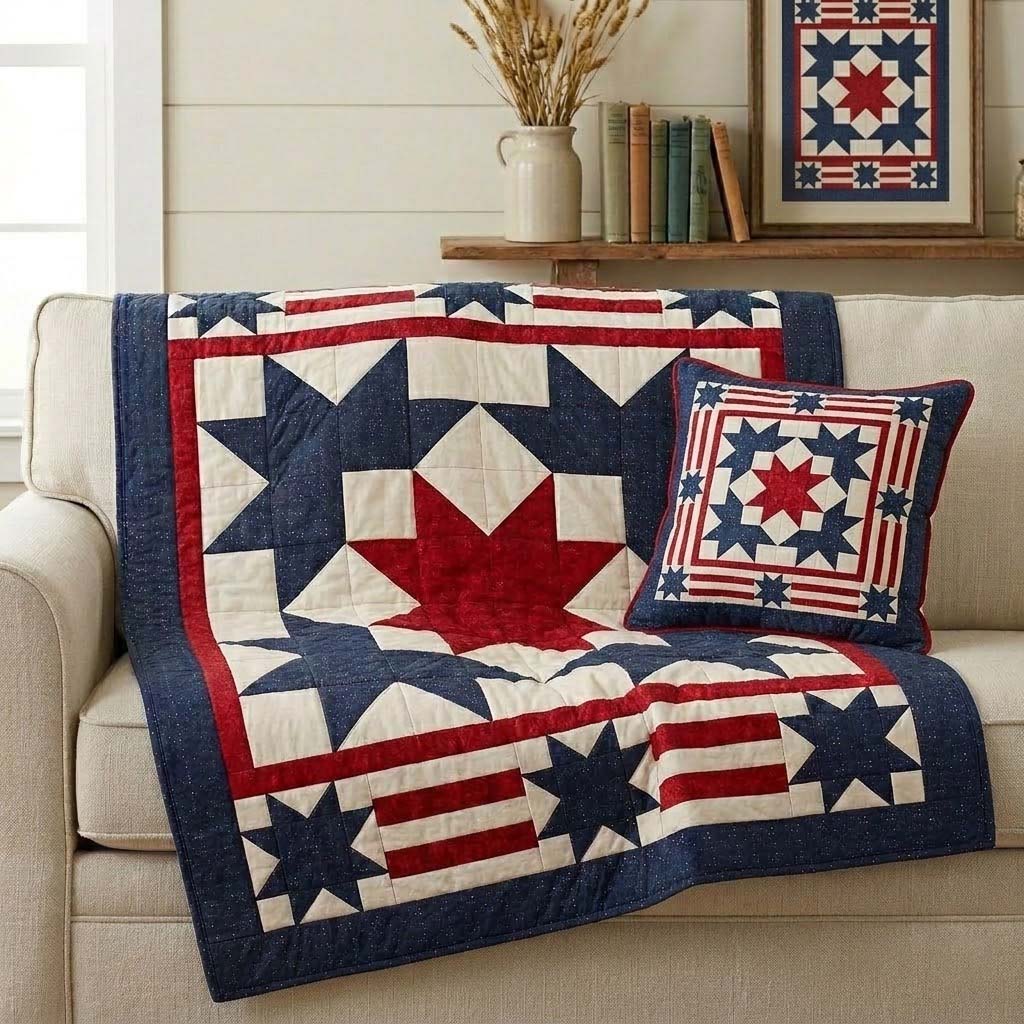 Union Star Quilted Blanket - Baby (30" x 40") - Pack 1