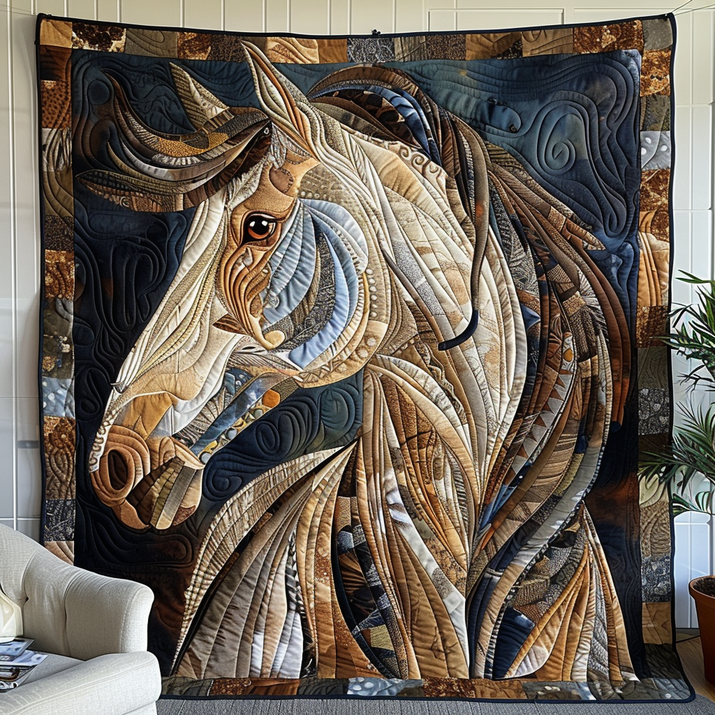 Untamed Beauty Quilted Blanket - Throw (55" x 60")