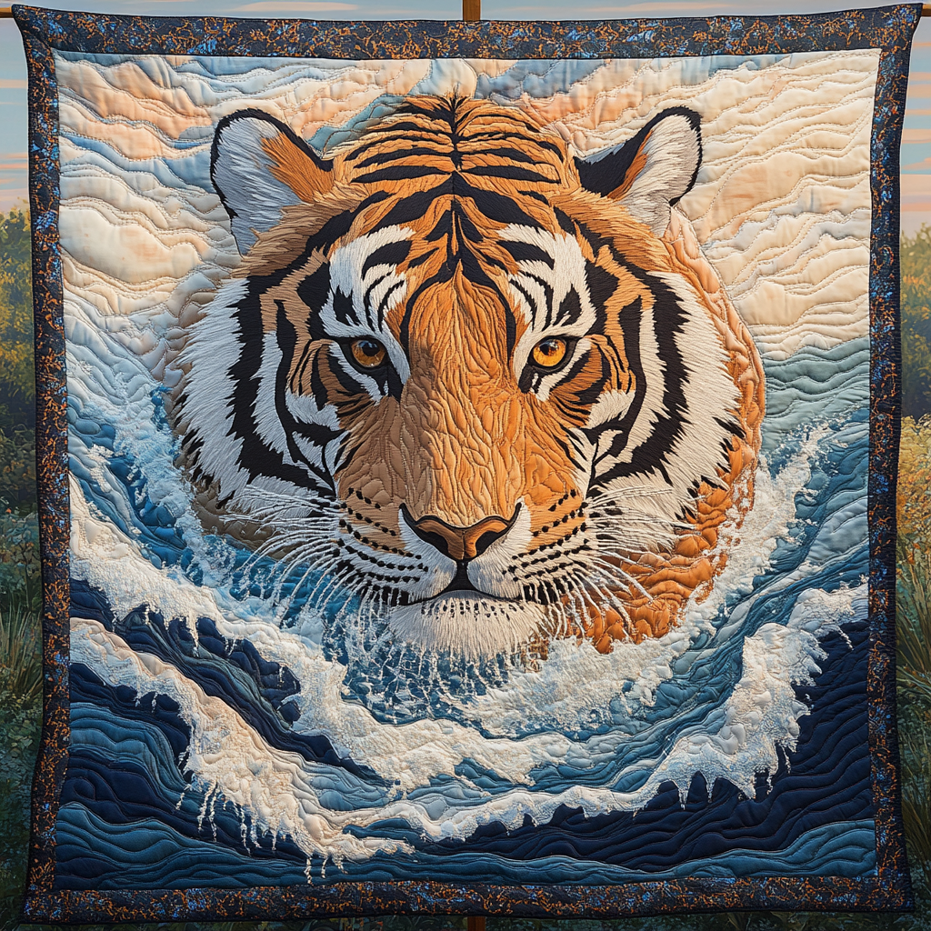 Untamed Fury Quilted Blanket - Throw (55" x 60")