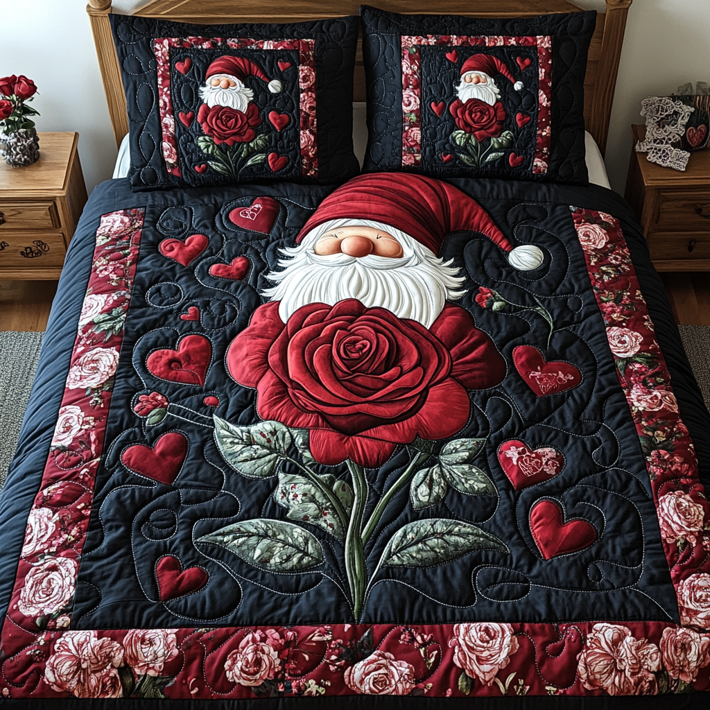 Valentine Bliss 3-Piece Quilted Bedding Set - Single (59" x 70")