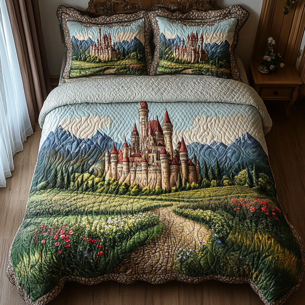 Verdant Haven Quilted Bedding Set - Single (59" x 70")