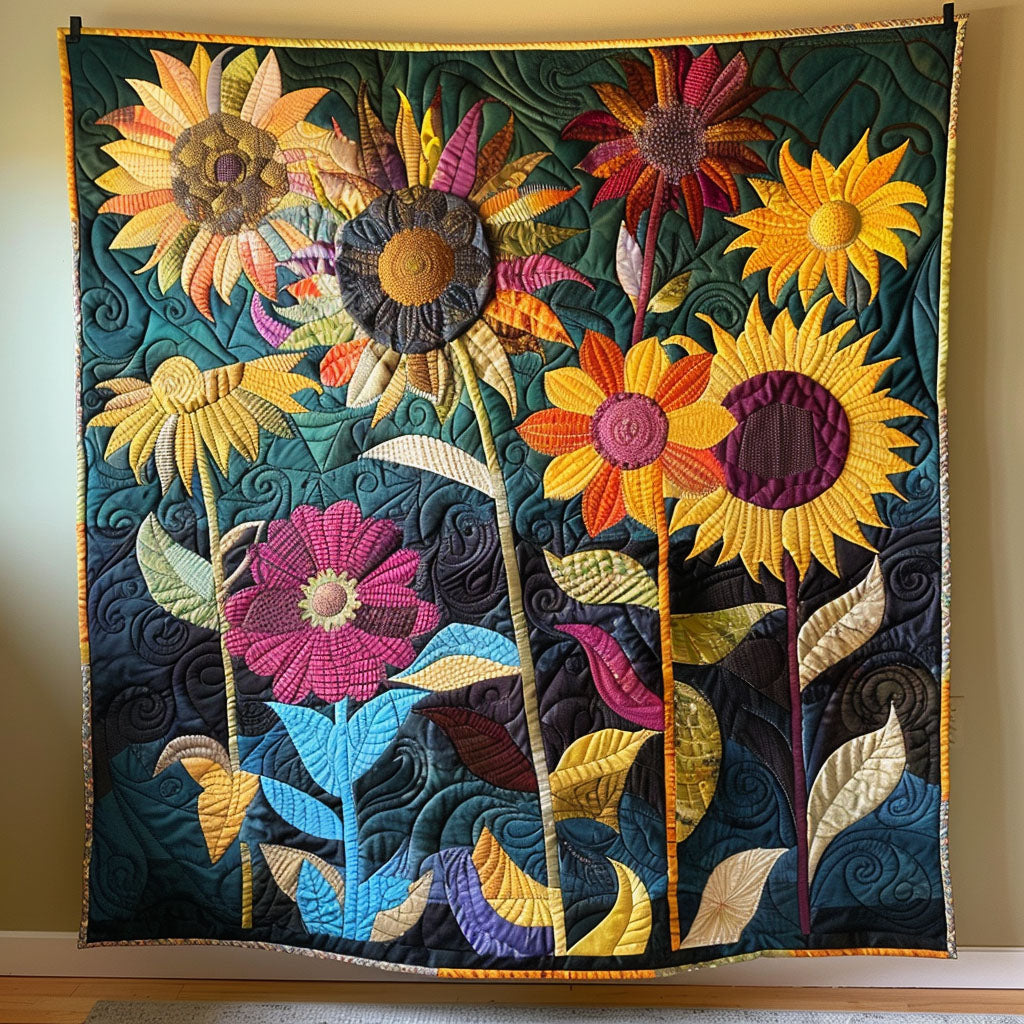 Vibrant Vistas Quilted Blanket - Throw (55" x 60")