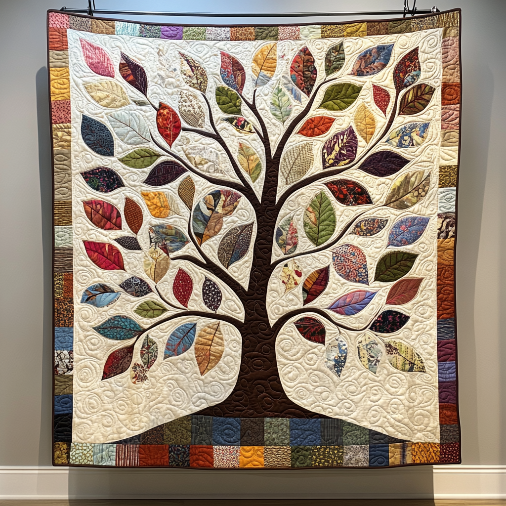 Vibrant Arbor Quilted Blanket - Throw (55" x 60")