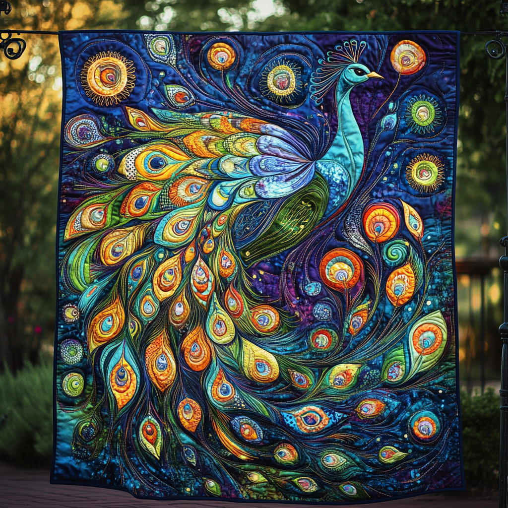 Vibrant Majesty Quilted Blanket - Throw (55" x 60")