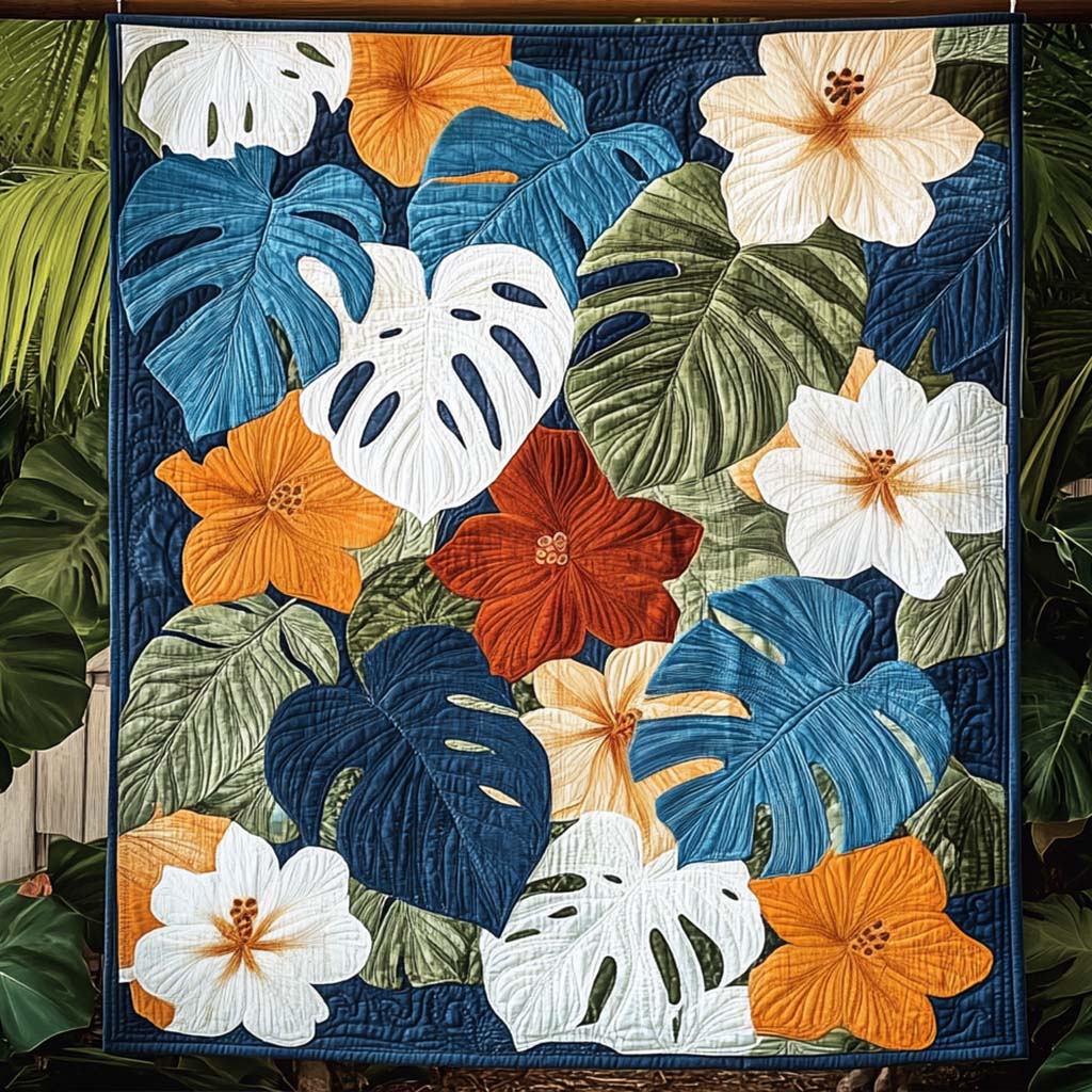 Vibrant Paradise Quilted Blanket - Throw (55" x 60")