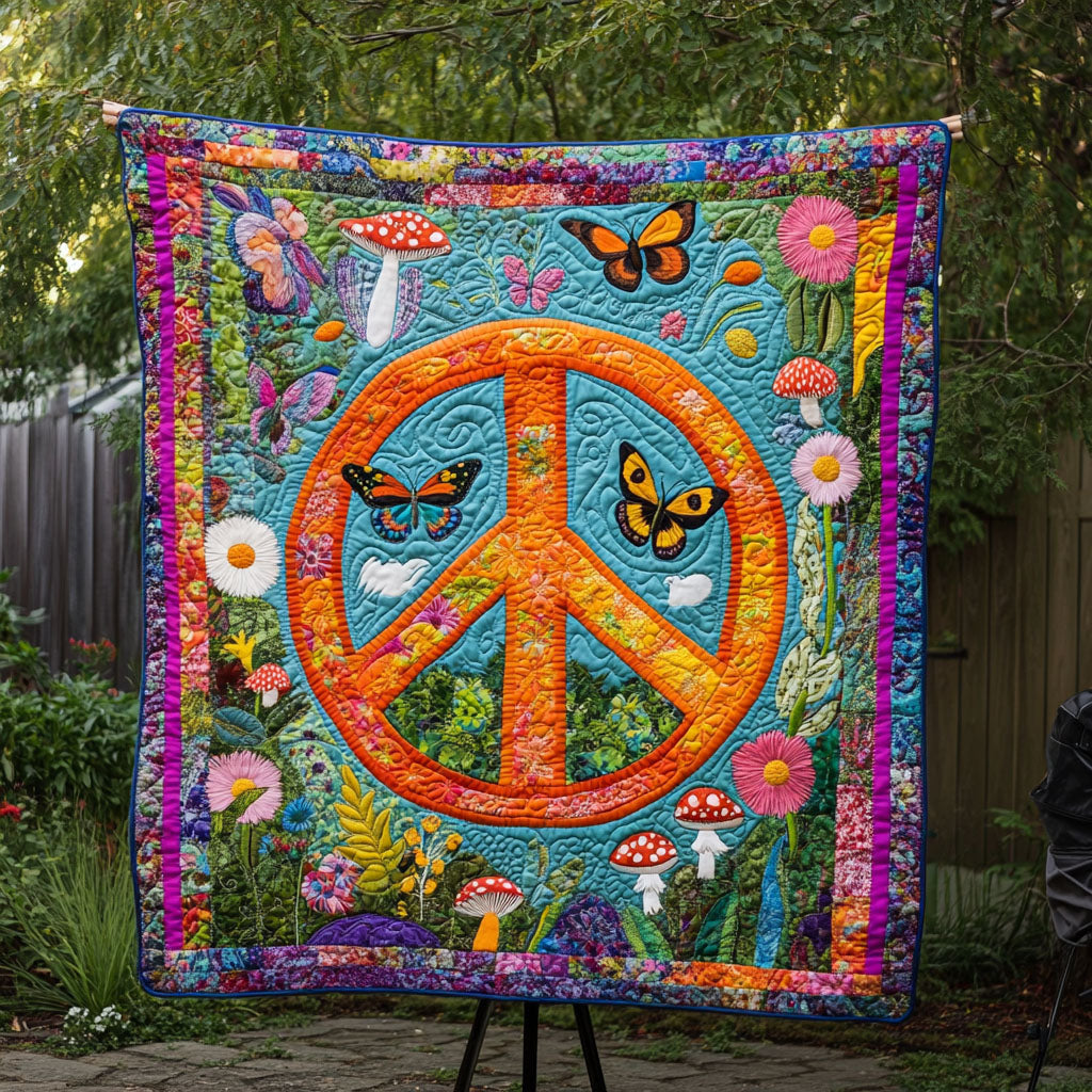 Vibrant Tranquility Quilted Blanket - Throw (55" x 60")
