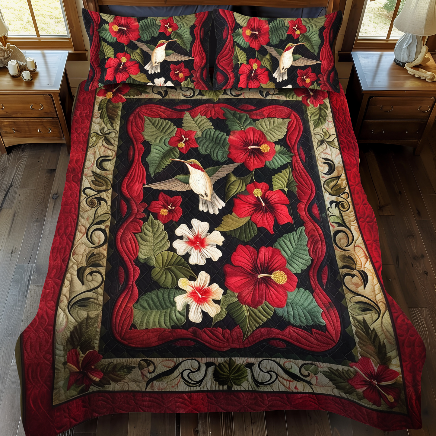 Vibrant Vista 3-Piece Quilted Bedding Set - Single (59" x 70")