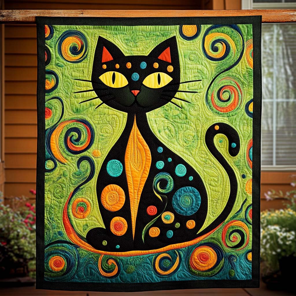 Vibrant Whiskers Quilted Blanket - Throw (55" x 60")