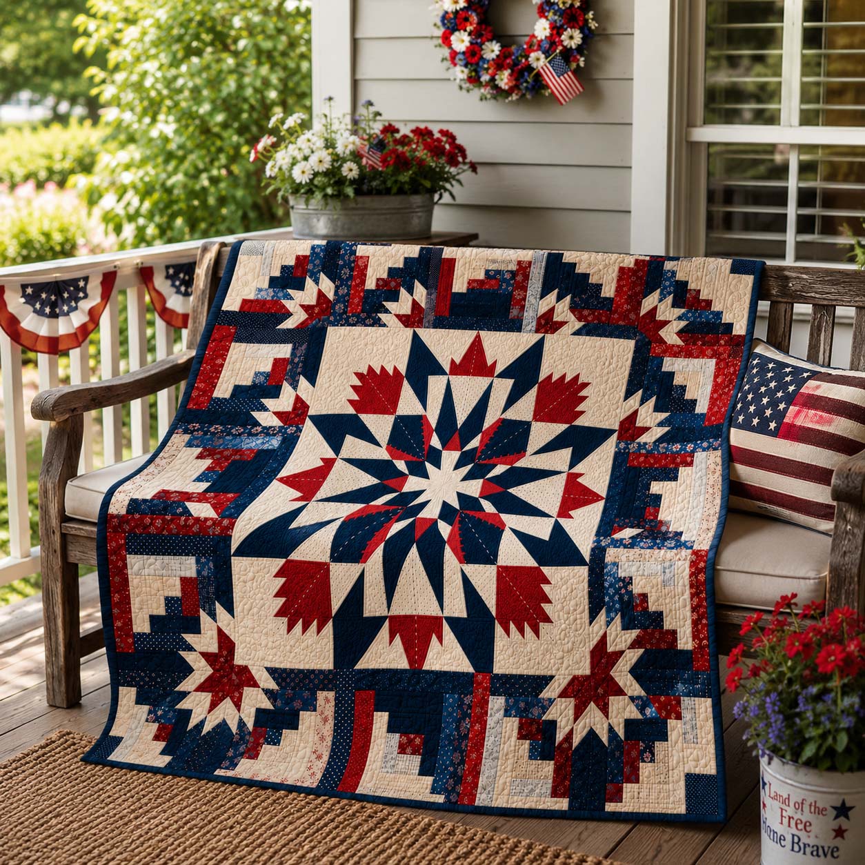 Victory Star Quilted Blanket - Baby (30" x 40") - Pack 1